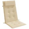 vidaXL Cuscini per Sedia con Schienale Alto 2 pz Beige Tessuto Oxford