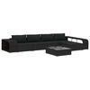 vidaXL Set Divani da Giardino 8 pz con Cuscini in Polyrattan Nero