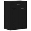 vidaXL Scarpiera 60 x 35 x 84 cm Legno ingegnerizzato Rovere Nero
