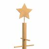 vidaXL Albero di Natale in legno con supporto Marrone 125 cm Bamb&ugrave;