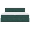 vidaXL Letto con Contenitore con materasso Verde Scuro 90 x 200 cm