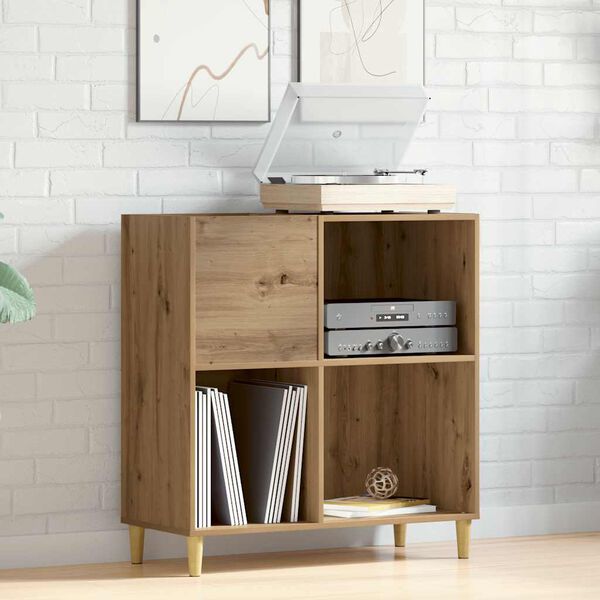 vidaXL Mobile Porta Dischi Artigianale 84,5x38x89 cm Legno Multistrato