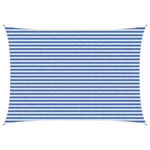 vidaXL Telo Ombra 3 x 6 m HDPE Rettangolare Blu e Bianco