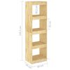 vidaXL Libreria/Divisorio 40x30x135,5 cm Legno Massello di Pino