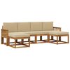 vidaXL Set di divani da esterno 6 pcs Naturale e Beige Poliestere