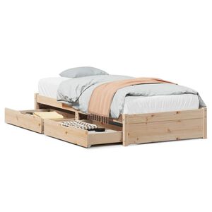 vidaXL Letto senza Materasso 75x190 cm in Legno Massello Pino