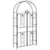 vidaXL Arco da Giardino Tinta unita Nero 115 x 37 x 226 cm
