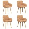vidaXL Sedie da pranzo 4 pz Boucl&eacute; Beige 59 x 57 x 85 cm