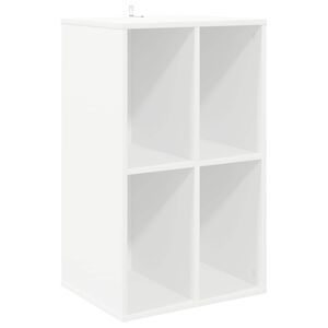 vidaXL Mobile porta vinili Bianco 44,5 x 36,5 x 74,5 cm