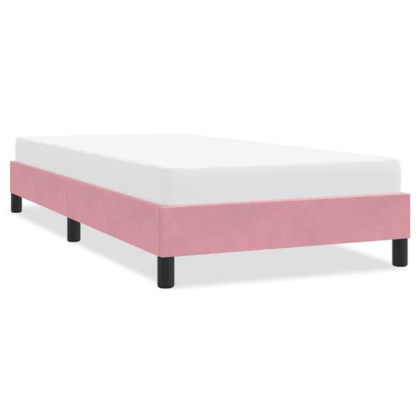 vidaXL Giroletto senza Materasso Rosa 80x210 cm in Velluto