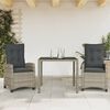 vidaXL Set da Pranzo da Giardino 5 pz con Cuscini in Polyrattan Grigio