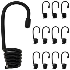 vidaXL Ganci 12 pz Nero 4 mm x 5 cm Acciaio