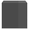 vidaXL Mobile a Muro Grigio Lucido 37x37x37 cm in Legno Multistrato