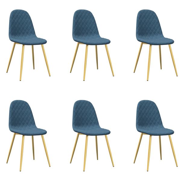 vidaXL Sedie da Pranzo 6 pz Grigio Chiaro in Velluto