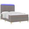 vidaXL Letto a Sorgente LED con materasso Talpa 160 x 200 cm Tessuto