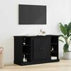 vidaXL Credenza Rovere Nero 100 x 35,5 x 60 cm Legno multistrato