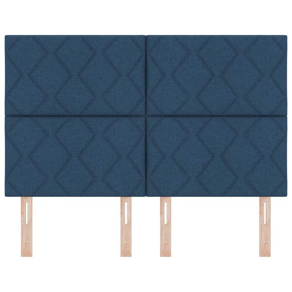 vidaXL Testiera con testiera Blu 160 cm Pelle Sintetica