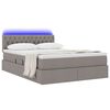 vidaXL Letto con contenitore e LED Talpa 140 x 190 cm Poliestere