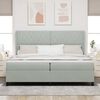 vidaXL Letto a molle con materasso Grigio chiaro 200 x 200 cm Velluto