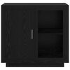 vidaXL Credenza Rovere Nero 80 x 40 x 75 cm Legno multistrato