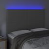 vidaXL Testiera a LED Grigio 144x5x118/128 cm in Similpelle