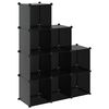 vidaXL Organizzatore Portaoggetti con 9 Cubi Nero in PP