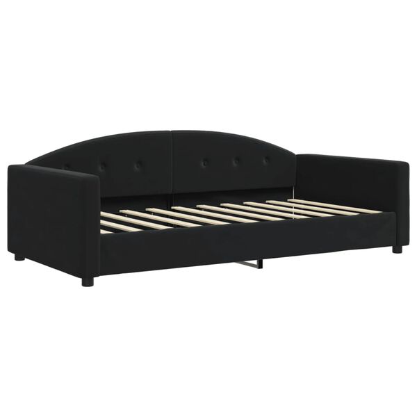 vidaXL Divano Letto Estraibile con Materassi Nero 90x190 cm Velluto