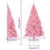 vidaXL Albero di Natale artificiale con luci integrate Rosa 210 cm PVC
