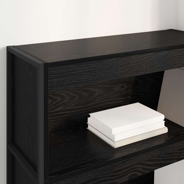 vidaXL Armadio per Libri Rovere Nero 80 x 30 x 155 cm