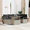 vidaXL Set Divano da Giardino 6 pcs Grigio chiaro polyrattan