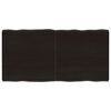 vidaXL Piano Tavolo Marrone Scuro 120x60x(2-6)cm Rovere Non Trattato