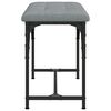 vidaXL Panca da Pranzo Grigio Chiaro 62x32x45 cm in Acciaio e Tessuto