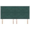 vidaXL Testiera con testiera Verde scuro 180 cm Velluto