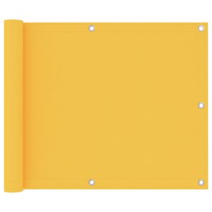 vidaXL Paravento da Balcone Giallo 75x600 cm in Tessuto Oxford