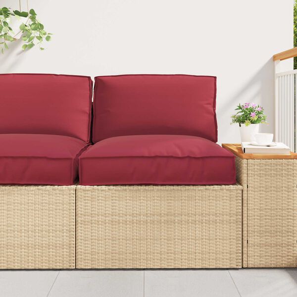 vidaXL Set di Cuscini per Pallet 2 pcs Crema Tessuto Oxford