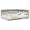 vidaXL Letto Libreria Grigio cemento 140 x 200 cm Legno multistrato