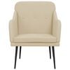 vidaXL Poltrona Crema 63x76x80 cm in Tessuto