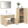 vidaXL Set Mobili da Bagno 4 pz Rovere Sonoma in Legno Multistrato