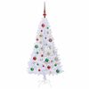vidaXL Albero di Natale artificiale Bianco 120 cm PVC e Acciaio