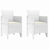vidaXL Sedia da Giardino 2 pcs Bianco 53 x 49 x 85 cm Polipropilene