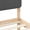 vidaXL Letto con Testiera Rivestita Grigio scuro 160 x 200 cm