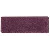 vidaXL Tappetini per scale 15 pz 65x21x4 cm Viola scuro con bordo rettangolare