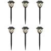 vidaXL Luci solari da esterno con picchetto 6 pcs Bianco caldo 42 cm