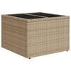 vidaXL Tavolo da Giardino Piano in Vetro Beige 55x55x37 cm Polyrattan