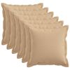 vidaXL Federa 6 pz HOUTEN Crema 40 x 40 cm Lino