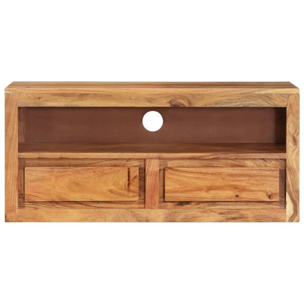 vidaXL Mobili Porta TV 2pz 88x30x40 cm in Legno Massello di Acacia