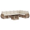 vidaXL Set Divano da Giardino 8 pz Beige e Bianco Crema polyrattan