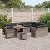 vidaXL Set Divano da Giardino 12 pcs Grigio Rattan in Polipropilene