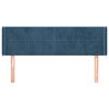 vidaXL Testiera ad Orecchio Blu Scuro 147x16x78/88 cm in Velluto