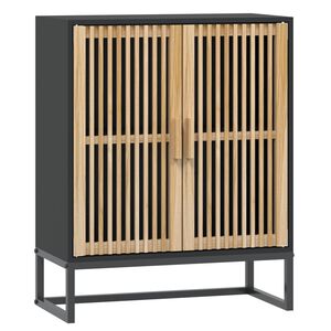 vidaXL Credenza Nera 60x30x75 cm in Legno Multistrato